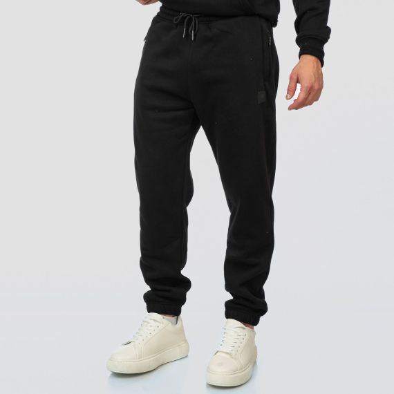 Rebase Ανδρική Φόρμα Φούτερ 252RPAN-6021 Black - Φόρμα παντελόνι στο Bodyman
