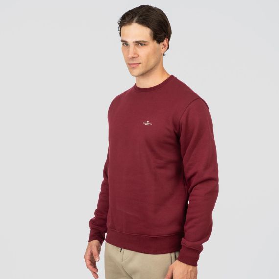 Rebase Ανδρικό Φούτερ Crew Neck 252RTOP-1051 Wine - ΝΕΕΣ ΠΑΡΑΛΑΒΕΣ στο Bodyman
