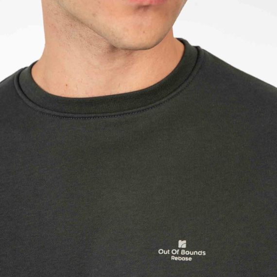 Rebase Ανδρικό Φούτερ Crew Neck 252RTOP-1051 Forest Green - ΝΕΕΣ ΠΑΡΑΛΑΒΕΣ στο Bodyman