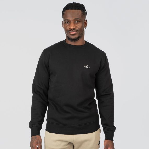 Rebase Ανδρικό Φούτερ Crew Neck 252RTOP-1051 Black - Φούτερ χωρίς κουκούλα  στο Bodyman