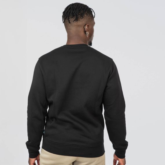 Rebase Ανδρικό Φούτερ Crew Neck 252RTOP-1051 Black - Φούτερ χωρίς κουκούλα  στο Bodyman