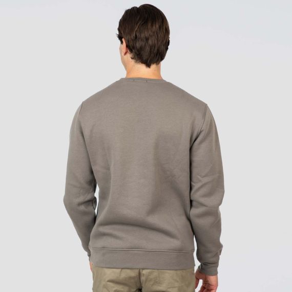 Rebase Ανδρικό Φούτερ Crew Neck 252RTOP-1051 Grey - Φούτερ χωρίς κουκούλα  στο Bodyman