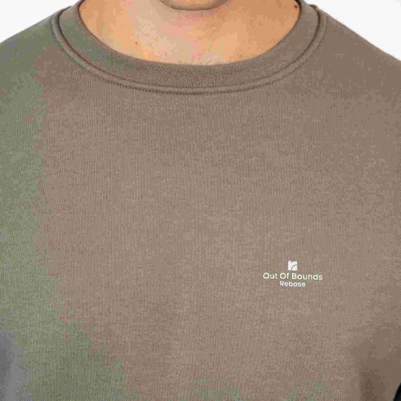 Rebase Ανδρικό Φούτερ Crew Neck 252RTOP-1051 Grey - Φούτερ χωρίς κουκούλα  στο Bodyman