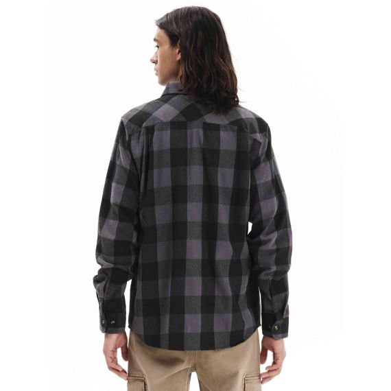 Emerson Ανδρικό Πουκάμισο Καρό 252.EM60.80 D.Grey Black - Μακρυμάνικα Πουκάμισα  στο Bodyman