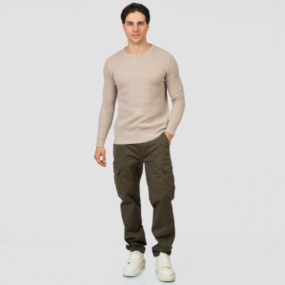 Rebase Ανδρικό Παντελόνι Cargo 252RCCP-4049 Khaki - ΝΕΕΣ ΠΑΡΑΛΑΒΕΣ στο Bodyman