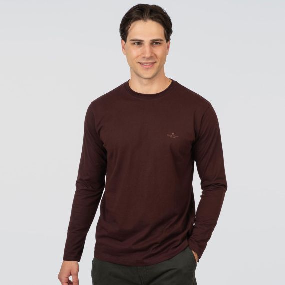 Rebase Ανδρικό Μακρυμάνικο T-Shirt 252RTS-9060 Plum - Mακρυμάνικες στο Bodyman