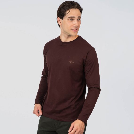 Rebase Ανδρικό Μακρυμάνικο T-Shirt 252RTS-9060 Plum - Mακρυμάνικες στο Bodyman