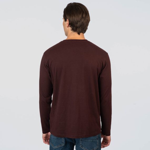 Rebase Ανδρικό Μακρυμάνικο T-Shirt 252RTS-9060 Plum - Mακρυμάνικες στο Bodyman