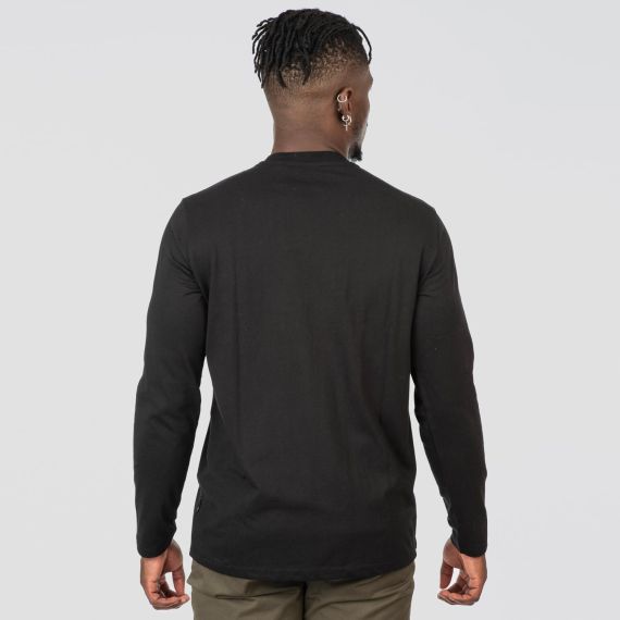 Rebase Ανδρικό Μακρυμάνικο T-Shirt 252RTS-9060 Black - Mακρυμάνικες στο Bodyman