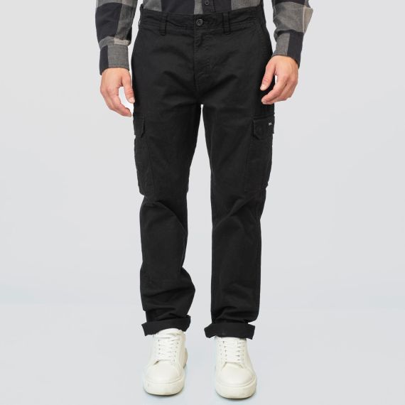 Rebase Ανδρικό Παντελόνι Cargo 252RCCP-4049 Black - Παντελόνια στο Bodyman