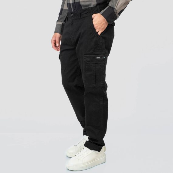 Rebase Ανδρικό Παντελόνι Cargo 252RCCP-4049 Black - Παντελόνια στο Bodyman