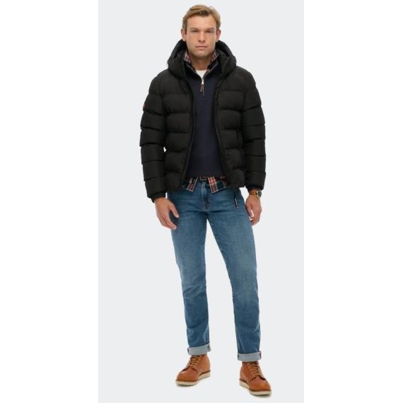 Superdry Ανδρικό Μπουφάν Puffer M5011905A-16A Hooded Sports Black - ΝΕΕΣ ΠΑΡΑΛΑΒΕΣ στο Bodyman