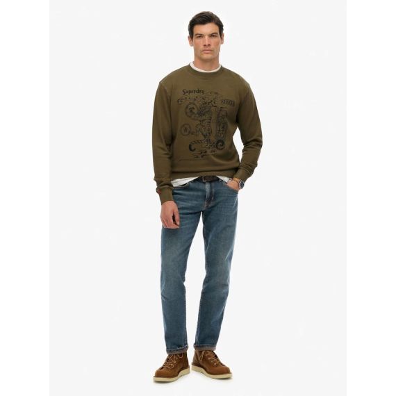 Superdry Ανδρικό Φούτερ Λαιμόκοψη M2014249A-GMJ Tokyo Narrative Loose Sweat - ΝΕΕΣ ΠΑΡΑΛΑΒΕΣ στο Bodyman