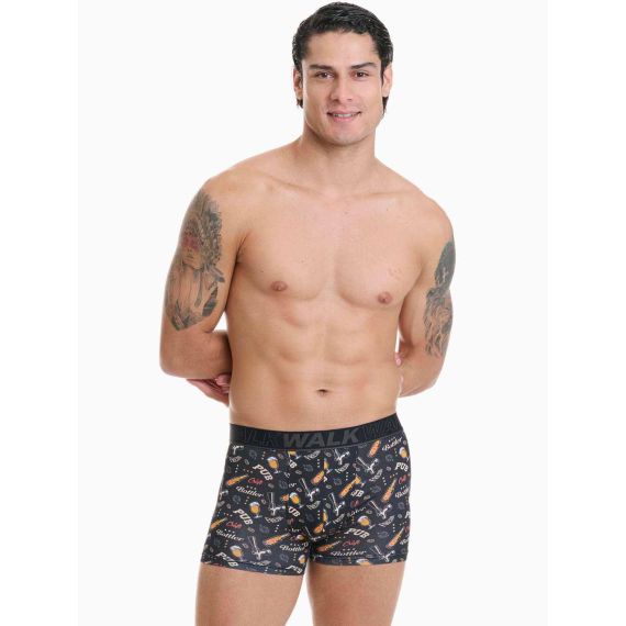 Walk Ανδρικό Μποξερ με σχέδια W1754-10 Multicolour - Boxer στο Bodyman