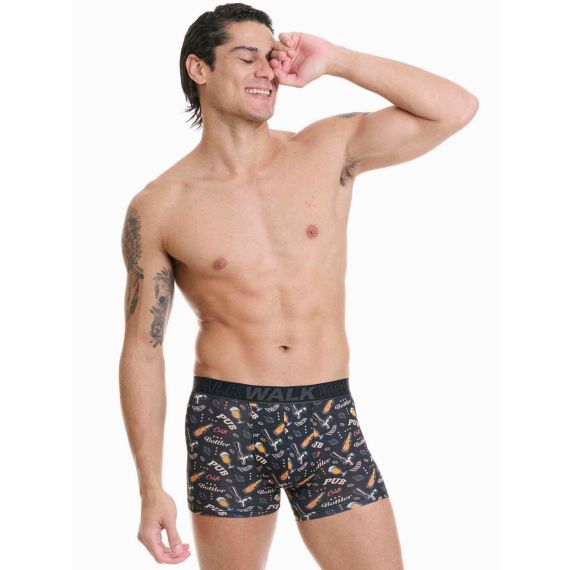 Walk Ανδρικό Μποξερ με σχέδια W1754-10 Multicolour - Boxer στο Bodyman