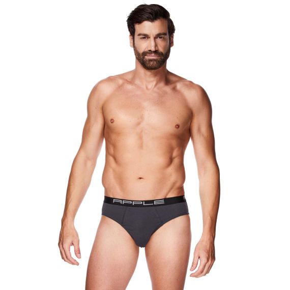 Apple Ανδρικό Σλιπ 2Pack 0212969 Μαύρο Ανθρακί - Slip στο Bodyman