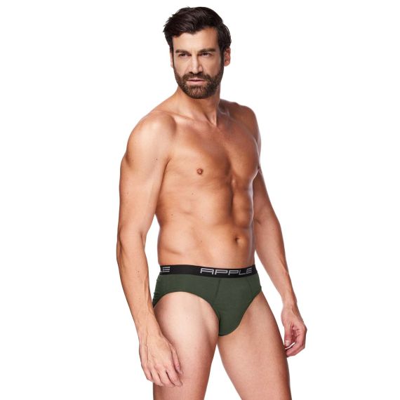 Apple Ανδρικό Σλιπ 2Pack 0212969 Μαύρο Χακί - Slip στο Bodyman
