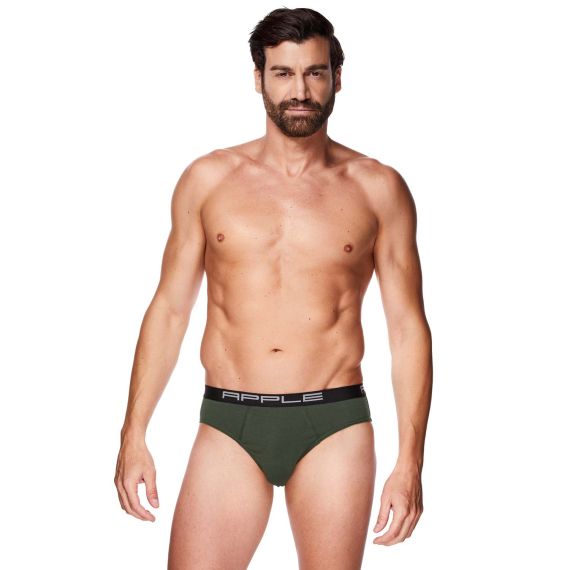 Apple Ανδρικό Σλιπ 2Pack 0212969 Μαύρο Χακί - Slip στο Bodyman