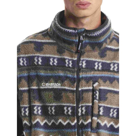 Emerson Ανδρική Ζακέτα Fleece 252.EM290.122 PR538 Dusty Olive - ΝΕΕΣ ΠΑΡΑΛΑΒΕΣ στο Bodyman