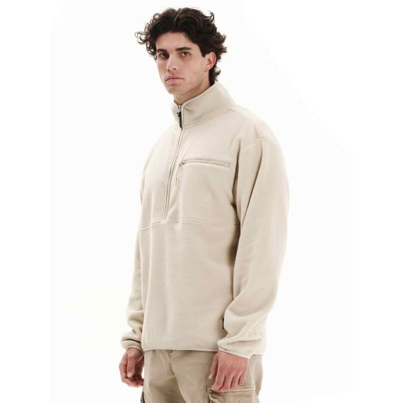 Emerson Ανδρικό Μακρυμάνικο Fleece 252.EM28.06 Clay Grey Half Zip - ΝΕΕΣ ΠΑΡΑΛΑΒΕΣ στο Bodyman