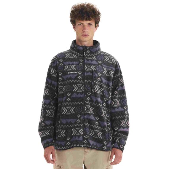 Emerson Ανδρική Ζακέτα Fleece 252.EM290.122 PR548 Off Black - Ζακέτες στο Bodyman