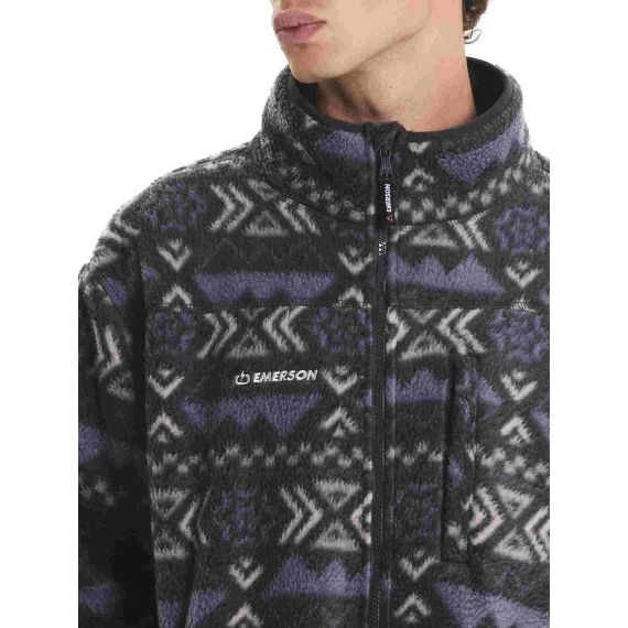 Emerson Ανδρική Ζακέτα Fleece 252.EM290.122 PR548 Off Black - Ζακέτες στο Bodyman