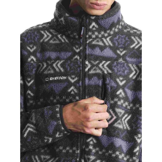 Emerson Ανδρική Ζακέτα Fleece 252.EM290.122 PR548 Off Black - Ζακέτες στο Bodyman