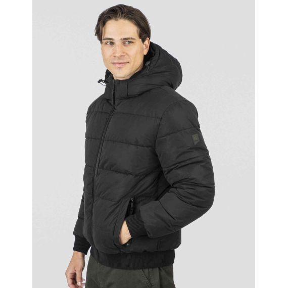 Rebase Ανδρικό Μπουφάν Puffer 252RJK-2072 Black - ΝΕΕΣ ΠΑΡΑΛΑΒΕΣ στο Bodyman