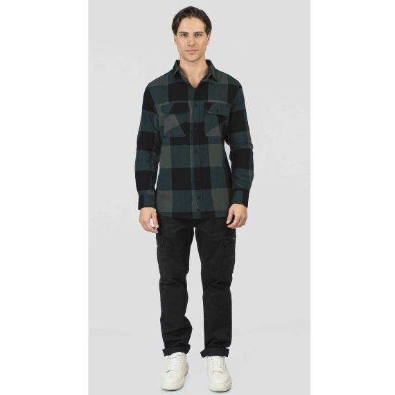 Rebase Ανδρικό Πουκάμισο 252RGS-5102-CC7 Black-Forest Green - ΝΕΕΣ ΠΑΡΑΛΑΒΕΣ στο Bodyman