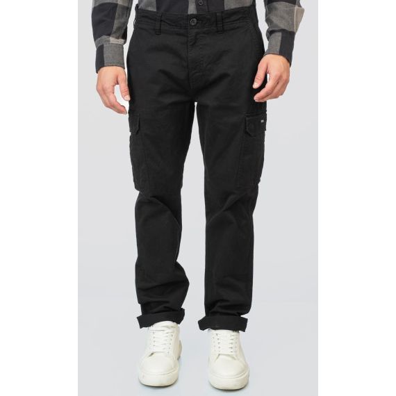 Rebase Ανδρικό Παντελόνι Cargo 252RCCP-4049 Black - Παντελόνια στο Bodyman