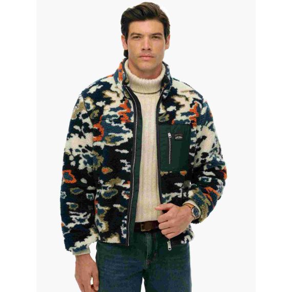 Superdry Ανδρική Ζακέτα Πρόβατο M2014287A-HYW Printed Fleece Zip Thru - ΝΕΕΣ ΠΑΡΑΛΑΒΕΣ στο Bodyman