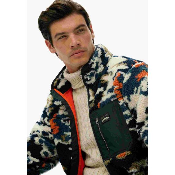 Superdry Ανδρική Ζακέτα Πρόβατο M2014287A-HYW Printed Fleece Zip Thru - ΝΕΕΣ ΠΑΡΑΛΑΒΕΣ στο Bodyman
