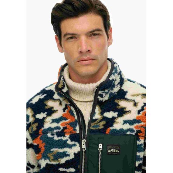 Superdry Ανδρική Ζακέτα Πρόβατο M2014287A-HYW Printed Fleece Zip Thru - ΝΕΕΣ ΠΑΡΑΛΑΒΕΣ στο Bodyman