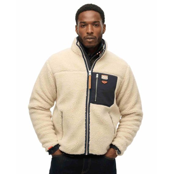 Superdry Ανδρική Ζακέτα Πρόβατο M2014141A-1LG Vintage Retro Zip Fleece - ΝΕΕΣ ΠΑΡΑΛΑΒΕΣ στο Bodyman