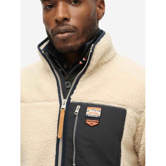Superdry Ανδρική Ζακέτα Πρόβατο M2014141A-1LG Vintage Retro Zip Fleece - ΝΕΕΣ ΠΑΡΑΛΑΒΕΣ στο Bodyman