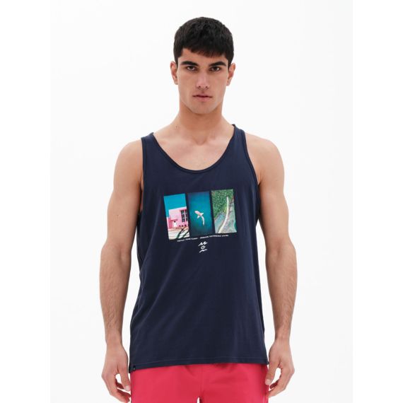 Emerson Tank 221.EM37.63 Navy Blue - Αμάνικα T-shirt  στο Bodyman