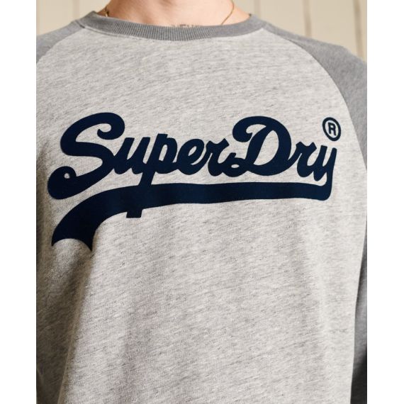 Superdry T-Shirt M6010608A-ZUC VL AC RAGLAN TOP Grey - Mακρυμάνικες στο Bodyman