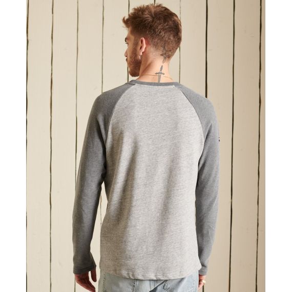 Superdry T-Shirt M6010608A-ZUC VL AC RAGLAN TOP Grey - Mακρυμάνικες στο Bodyman