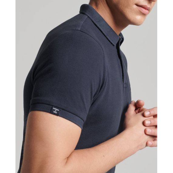 Superdry  Polo T-Shirt M1110345A-09S Destroy Polo Navy - Polo μπλούζες στο Bodyman