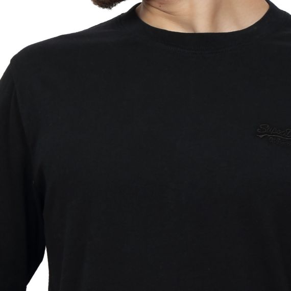 Superdry T-Shirt M6010550A-02A Vintage logo EMB ls Top Black ωωωω - Mακρυμάνικες στο Bodyman
