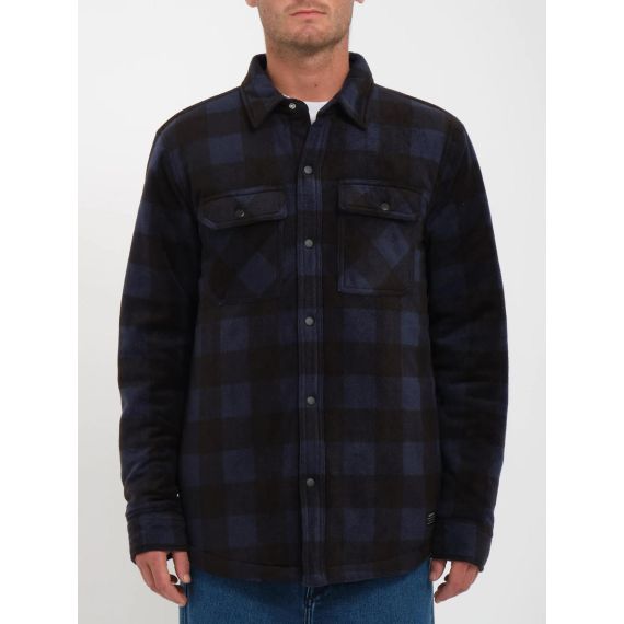 Volcom πουκάμισο A5832202-NVY Bowered Fleece Overshirt Navy - Μακρυμάνικα Πουκάμισα  στο Bodyman