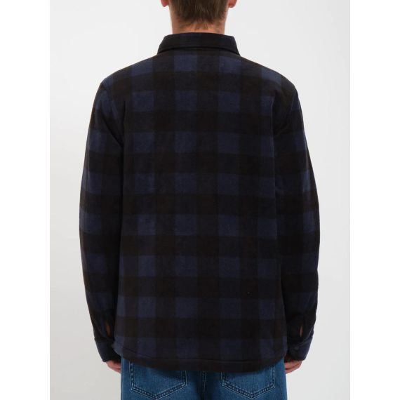 Volcom πουκάμισο A5832202-NVY Bowered Fleece Overshirt Navy - Μακρυμάνικα Πουκάμισα  στο Bodyman