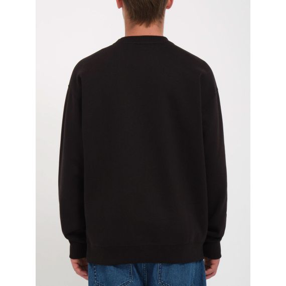 Volcom Hood Crew A4632307-BLK Single Stone Black - Φούτερ χωρίς κουκούλα  στο Bodyman