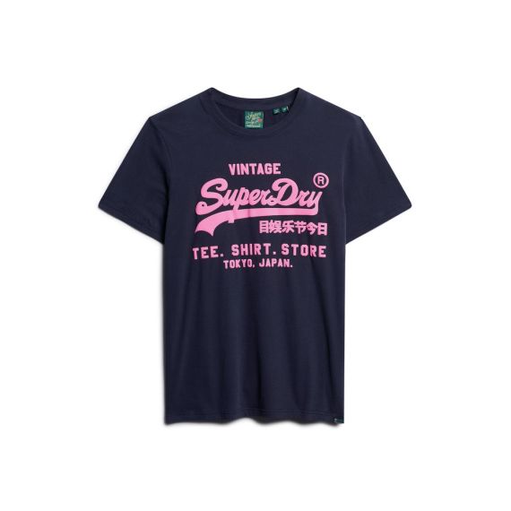 Superdry Ανδρική Μπλούζα Βαμβακερή M1011922A-00A NEON VL Navy Relaxed Fit - T-Shirt  στο Bodyman