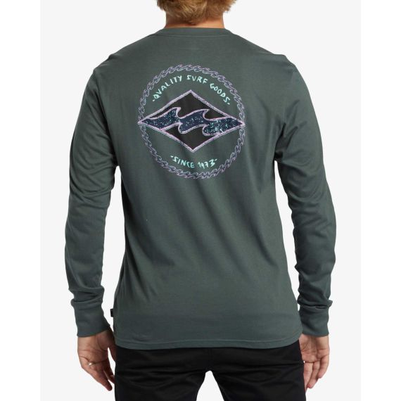 Billabong Ανδρικό Μακρυμάνικο T-Shirt ABYZT02498-KRN0 Rotor Diamond Green - Mακρυμάνικες στο Bodyman
