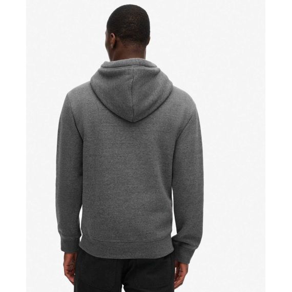 Superdry Hood M2013110A-QZ9 Essential Logo Grey - Φούτερ Κουκούλα  στο Bodyman