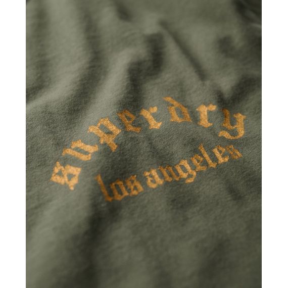 Superdry Ανδρική Μπλούζα Βαμβακερή M1012081A-3JZ Green Loose Fit - T-Shirt  στο Bodyman
