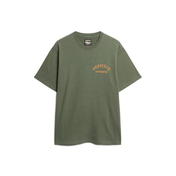 Superdry Ανδρική Μπλούζα Βαμβακερή M1012081A-3JZ Green Loose Fit - T-Shirt  στο Bodyman