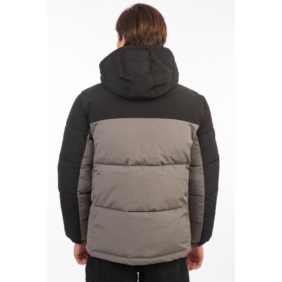 Rebase Ανδρικό Μπουφάν Puffer 242RJK-2006B Cement Black - Μπουφάν στο Bodyman