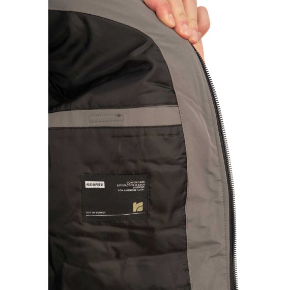 Rebase Ανδρικό Μπουφάν Puffer 242RJK-2006B Cement Black - Μπουφάν στο Bodyman